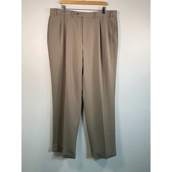 Lauren Ralph Lauren Other - Lauren Ralph Lauren Mens Pleated Dress Pants 40x31 Taupe Tan Cuffed Trousers